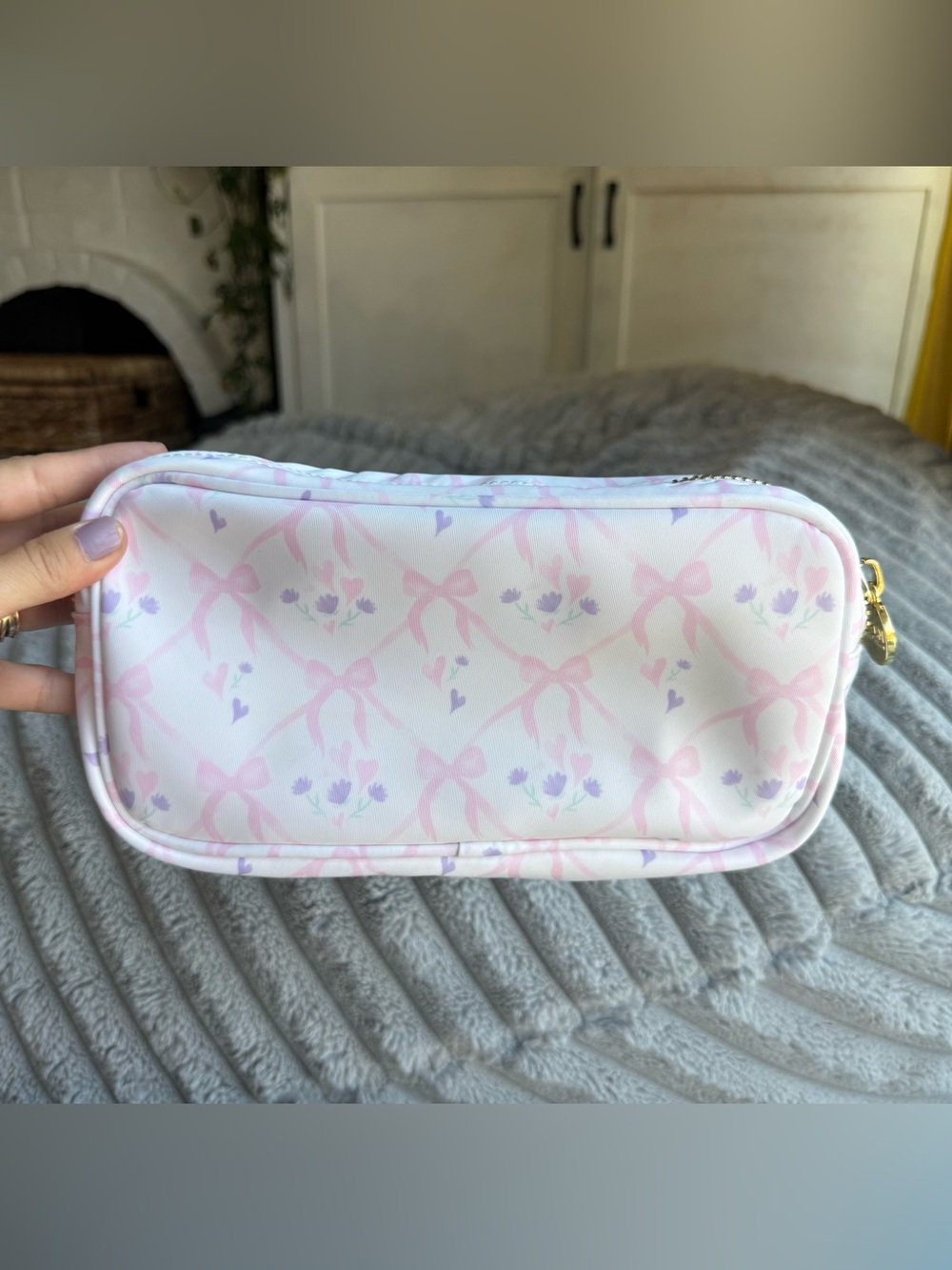 Stoney Clover Lane High Tea Small Pouch In Sugar Cube Cosmetic Carry All